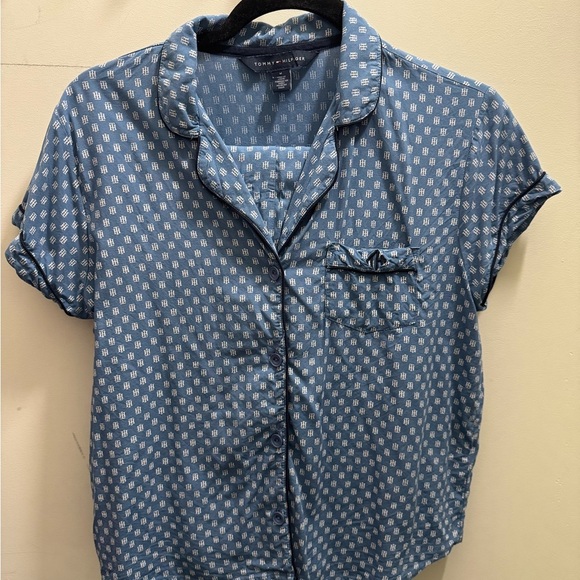 Tommy Hilfiger Blue Pajama Top - Picture 1 of 1